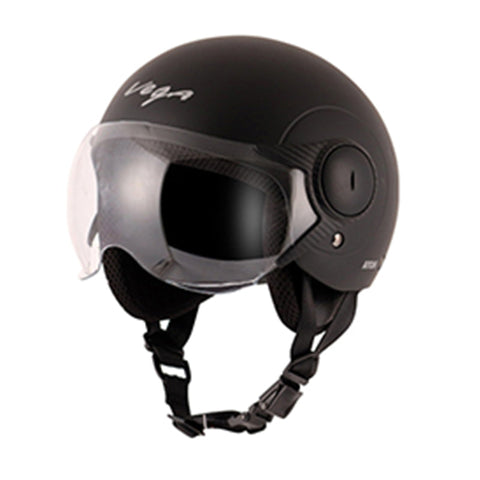 Atom Dull Black Helmet