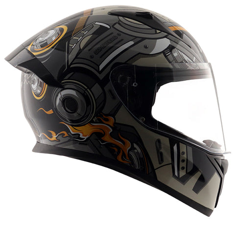 Bolt Superhero Black Grey Helmet