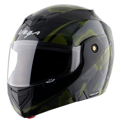 Crux Dx Fighter Black Battle Green Helmet