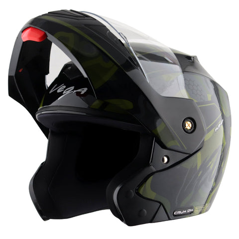 Crux Dx Fighter Black Battle Green Helmet