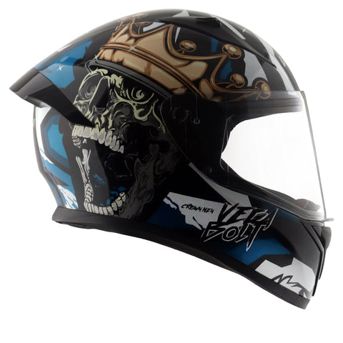 Bolt Crown Men Black Blue Helmet