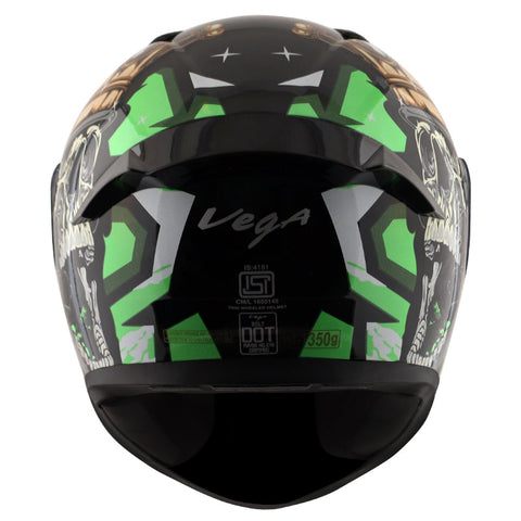 Bolt Crown Men Black Neon Green Helmet