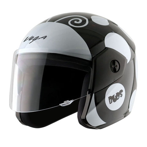 Junior Buds OF Beetle Black White Helmet