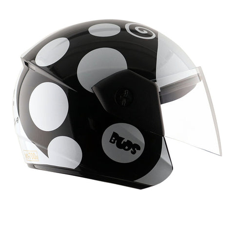 Junior Buds OF Beetle Black White Helmet