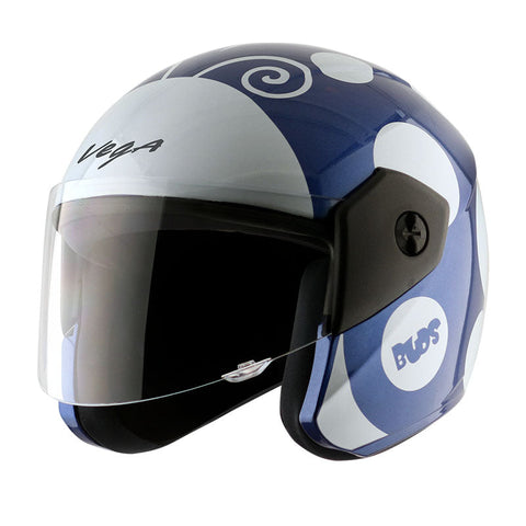 Junior Buds OF Beetle Blue White Helmet