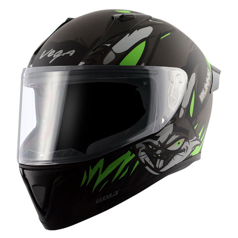 Bolt Bunny Dull Black Green Helmet