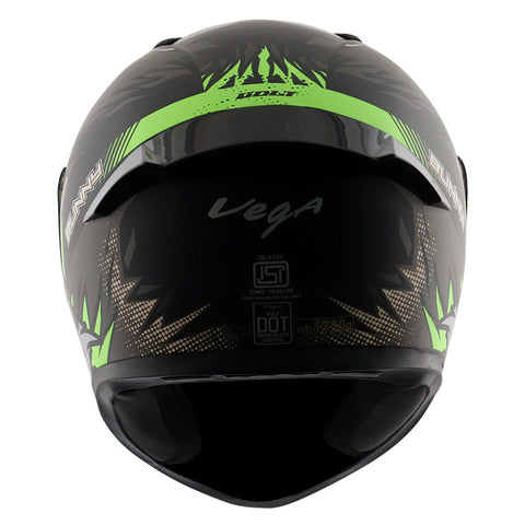 Bolt Bunny Dull Black Green Helmet