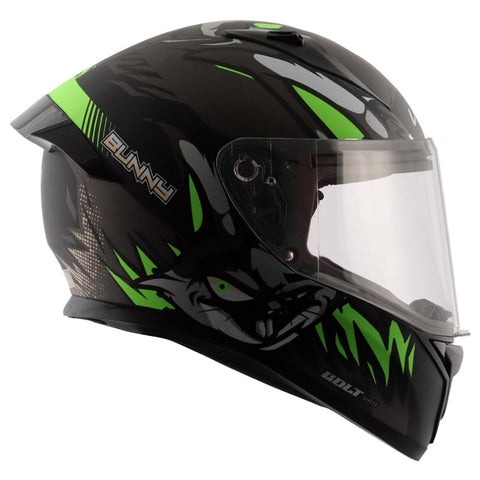 Bolt Bunny Dull Black Green Helmet