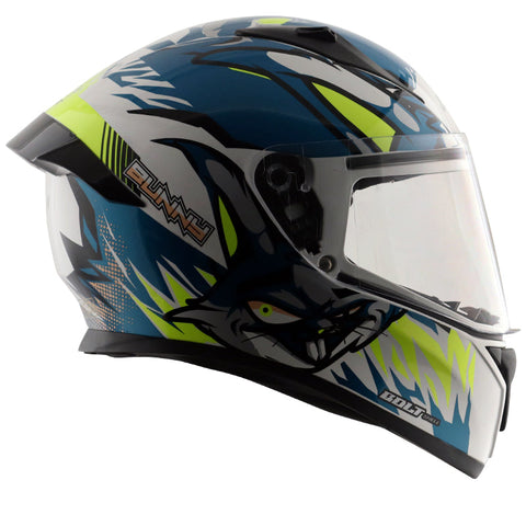 Bolt Bunny White Blue Helmet