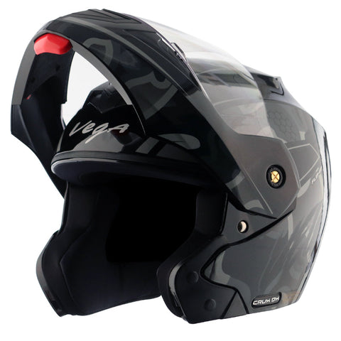 Crux Dx Fighter Black Grey Helmet