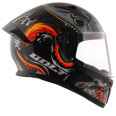 Bolt Octopus Black Orange Helmet