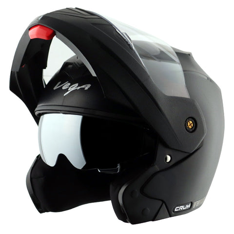 Crux Dual Visor Black Helmet