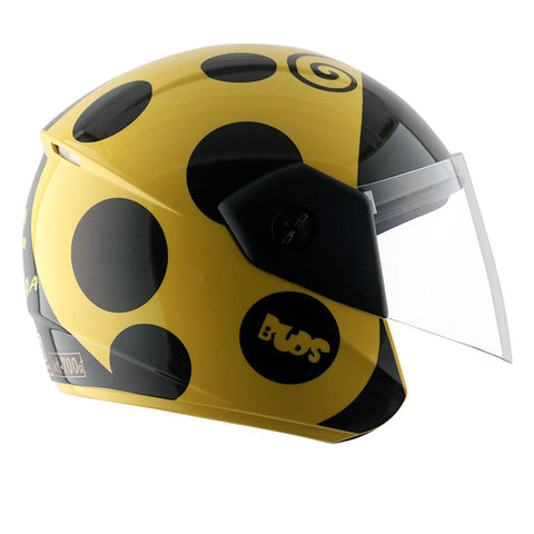 Junior Buds OF Beetle Yellow Black Helmet