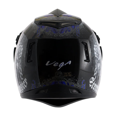 Off Road D/V Gangster Black Blue Helmet